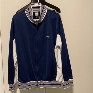 Men’s navy and white nike track jacket